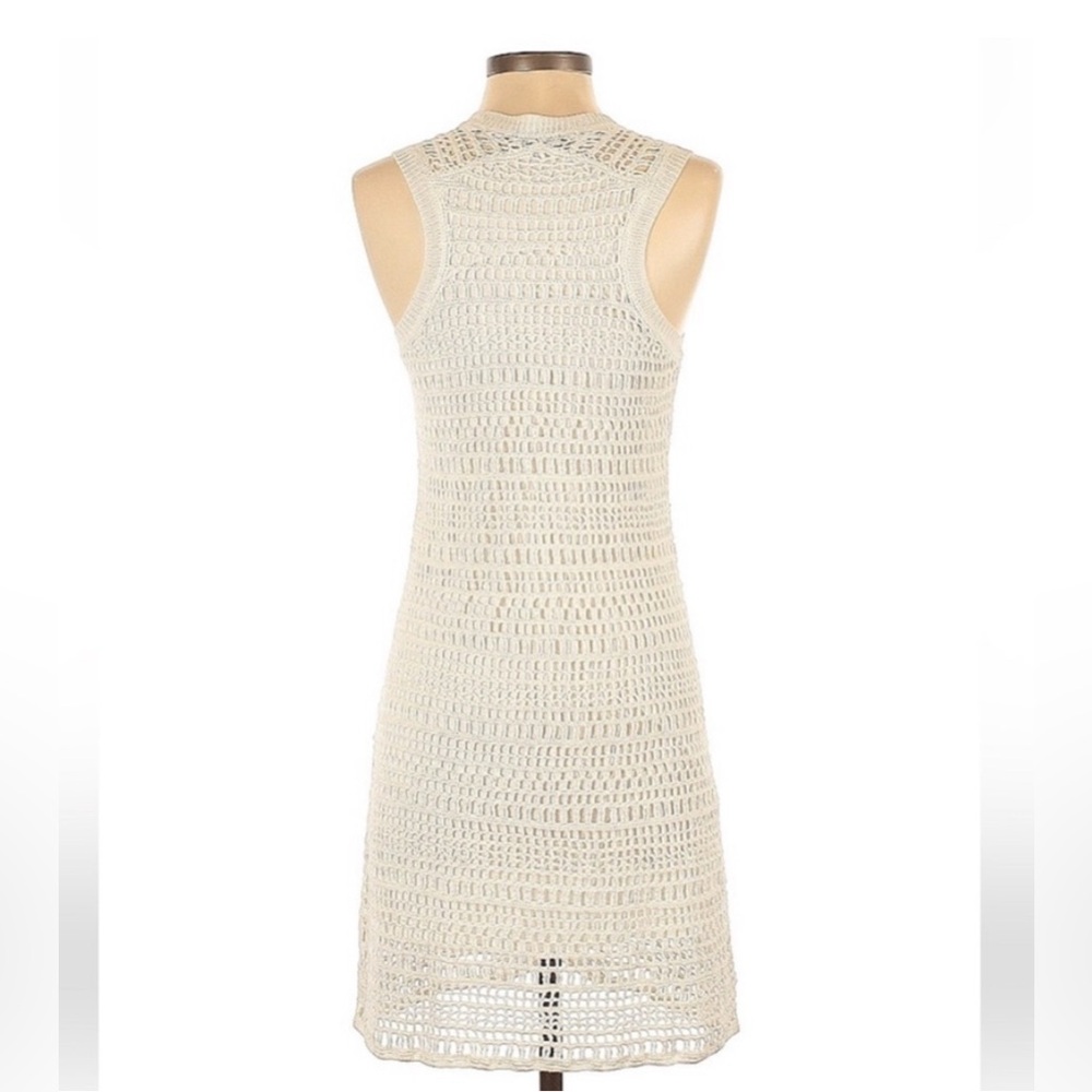 Theory Linen Crochet Mini Dress - Picture 2 of 7